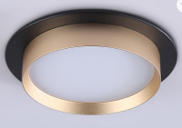 Светильник точечный GX53 круг черный /золото встраиваемый Ambrella 