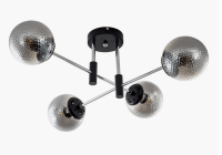 Светильник потолочный (люстра) 4*40Вт E27 хром/черный