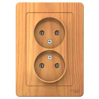 купить Бланка ясень розетка скрытая 2-мест IP20  в Йошкар-Оле Бланка ясень розетка скрытая 2-мест IP20