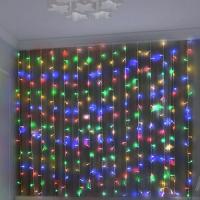Гирлянда занавес 1,5*2,2м мульти 544свд IP20 прозрачный провод (до 8мод)