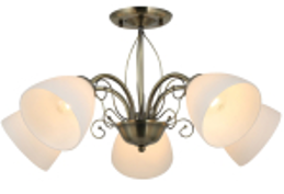 купить Светильник потолочный (люстра) 5*40Вт E27 античная бронза/белый Sue модерн в Йошкар-Оле Светильник потолочный (люстра) 5*40Вт E27 античная бронза/белый Sue модерн