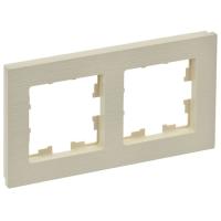 купить Брайт бежевый рифленый рамка 2-ая универсально  в Йошкар-Оле Брайт бежевый рифленый рамка 2-ая универсально
