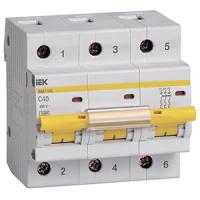 Автомат 3Р 40А C 10кА ВА47-100 IEK 