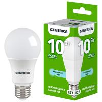 Лампа светодиодная 220В Е27 10Вт 6500К 1000лм стандарт A60 матовая GENERICA (IEK) 