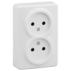 купить Эксперт белый розетка открытая 2-мест IP20  в Йошкар-Оле Эксперт белый розетка открытая 2-мест IP20