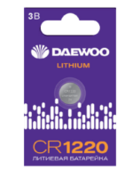 купить Батарейка дисковая CR1220 BL1 Daewoo в Йошкар-Оле Батарейка дисковая CR1220 BL1 Daewoo