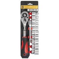 купить Набор торцевых головок с трещоткой 1/2" 12 предметов КВТ в Йошкар-Оле Набор торцевых головок с трещоткой 1/2" 12 предметов КВТ