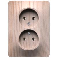 купить Глосса сосна розетка скрытая 2-мест IP20  в Йошкар-Оле Глосса сосна розетка скрытая 2-мест IP20