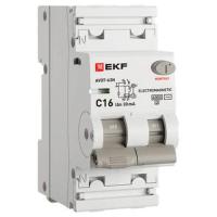 Дифавтомат 2Р 25А C тип AC 10мА 6кА 2мод АВДТ-63N EKF PROxima