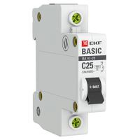 Автомат 1Р 25А C 4,5кА ВА47-29 EKF Basic 