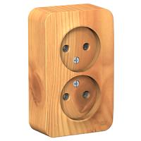 купить Бланка ясень розетка открытая 2-мест IP20  в Йошкар-Оле Бланка ясень розетка открытая 2-мест IP20