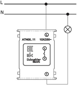 AtlasDesign мокко выключатель 1кл скрытая 10А IP20 