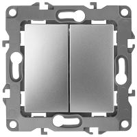 купить ЭРА12 алюминий выключатель 2кл скрытая 10А IP20  в Йошкар-Оле ЭРА12 алюминий выключатель 2кл скрытая 10А IP20