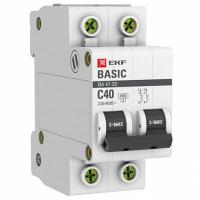 Автомат 2Р 40А C 4,5кА ВА47-29 EKF Basic 