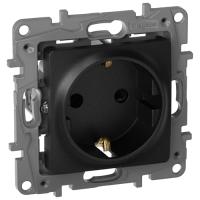 купить Этика антрацит розетка скрытая 1-мест заземление IP20  в Йошкар-Оле Этика антрацит розетка скрытая 1-мест заземление IP20