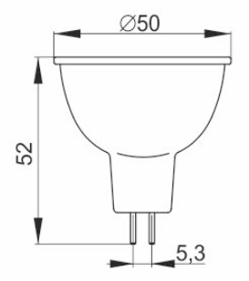 Лампа свд 220В GU5.3 5Вт 6500К 500лм MR16 матовая IEK 