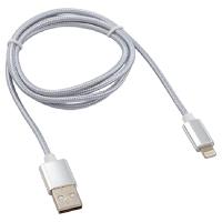 Кабель USB Lightning для Apple 1м серебристый 2,4А Rexant
