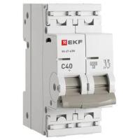 Автомат 2Р 40А C 4,5кА ВА47-63N EKF PROxima 
