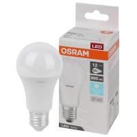 Лампа светодиодная 220В Е27 12Вт 4000К 860лм стандарт A60 матовая Osram LED Base аналог 704744,707110