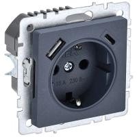 купить Брайт маренго розетка скрытая 1-мест заземление шторки USB IP20 A+C 18Вт в Йошкар-Оле Брайт маренго розетка скрытая 1-мест заземление шторки USB IP20 A+C 18Вт