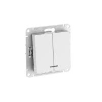 AtlasDesign белый механизм выключателя 2кл с подсветкой скрытая 10А IP20 быстрозажим.клем.  
