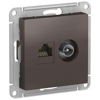 купить Атлас мокко розетка RJ45+TV скрытая 2-ая  в Йошкар-Оле Атлас мокко розетка RJ45+TV скрытая 2-ая