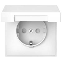 купить АртГэллери белый розетка скрытая 1-мест заземление с крышкой шторки IP20  в Йошкар-Оле АртГэллери белый розетка скрытая 1-мест заземление с крышкой шторки IP20