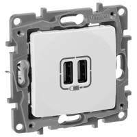 купить Этика белый розетка USB скрытая 2-ая 2400мА в Йошкар-Оле Этика белый розетка USB скрытая 2-ая 2400мА