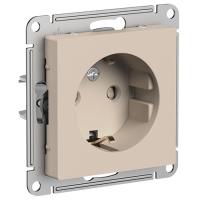 купить Атлас песочный розетка скрытая 1-мест заземление шторки IP20  в Йошкар-Оле Атлас песочный розетка скрытая 1-мест заземление шторки IP20