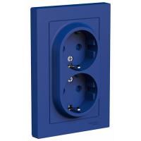 купить Атлас аквамарин розетка скрытая 2-мест заземление шторки IP20 в сборе в Йошкар-Оле Атлас аквамарин розетка скрытая 2-мест заземление шторки IP20 в сборе