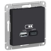 купить Атлас карбон розетка USB скрытая 2-ая  в Йошкар-Оле Атлас карбон розетка USB скрытая 2-ая