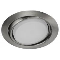 Светильник точечный GX53 круг сатин/хром встраиваемый поворотный 