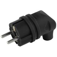 купить Вилка 16А угловая заземление черный каучук IP44 ЭРА  в Йошкар-Оле Вилка 16А угловая заземление черный каучук IP44 ЭРА