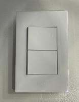 Зунис белый переключатель 2кл скрытая 10А IP20 в сборе