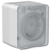 купить Атлас Профи серый розетка открытая 1-мест заземление шторки IP54  в Йошкар-Оле Атлас Профи серый розетка открытая 1-мест заземление шторки IP54