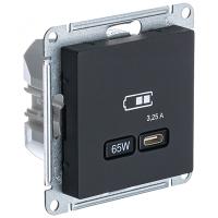 купить Атлас карбон розетка USB скрытая 1-ая тип-C 65Вт в Йошкар-Оле Атлас карбон розетка USB скрытая 1-ая тип-C 65Вт