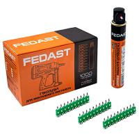 Гвозди 3*25мм усиленные с газовым баллоном FEDAST 1000шт