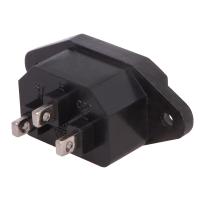 купить Разъем 10А 220В вилка черный IP20 Rexant на корпус в Йошкар-Оле Разъем 10А 220В вилка черный IP20 Rexant на корпус