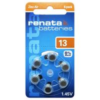 купить Батарейка дисковая ZA13 BL6 Renata слуховой аппарат в Йошкар-Оле Батарейка дисковая ZA13 BL6 Renata слуховой аппарат