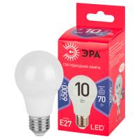 Лампа светодиодная 220В Е27 10Вт 6500К 800лм стандарт A60 матовая ЭРА red