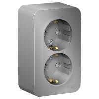 купить Бланка алюминий розетка открытая 2-мест заземление шторки IP20 изол.пластина в Йошкар-Оле Бланка алюминий розетка открытая 2-мест заземление шторки IP20 изол.пластина