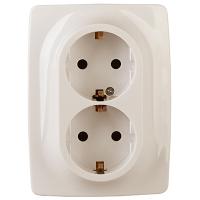 купить ЭРА12 слоновая кость розетка скрытая 2-мест заземление IP20  в Йошкар-Оле ЭРА12 слоновая кость розетка скрытая 2-мест заземление IP20