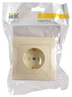 купить Кварта кремовый розетка скрытая 1-мест заземление шторки IP20  в Йошкар-Оле Кварта кремовый розетка скрытая 1-мест заземление шторки IP20