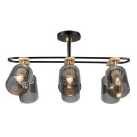 купить Светильник потолочный (люстра) 6*60Вт E27 черный/дымчатый  в Йошкар-Оле Светильник потолочный (люстра) 6*60Вт E27 черный/дымчатый