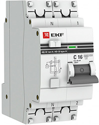 Дифавтомат 2Р 16А C тип A 30мА 6кА АД32 2мод