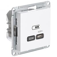 купить Атлас белый розетка USB скрытая 1-ая тип-C 65Вт в Йошкар-Оле Атлас белый розетка USB скрытая 1-ая тип-C 65Вт