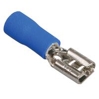 Разъем плоский 1,5-2,5мм2 5*0,8мм мама изолированный синий ПВХ РпИм IEK 15шт