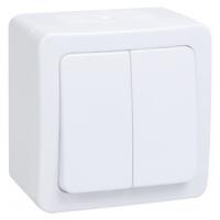 купить Гермес белый выключатель 2кл открытая 10А IP54  в Йошкар-Оле Гермес белый выключатель 2кл открытая 10А IP54