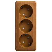 купить Этюд бук розетка открытая 3-мест заземление шторки IP20  в Йошкар-Оле Этюд бук розетка открытая 3-мест заземление шторки IP20