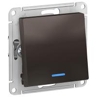 AtlasDesign мокко переключатель 1кл с подсветкой скрытая 10А IP20 